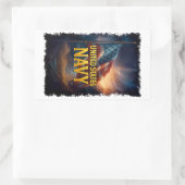 Navy USN Veteran Rechthoekige Sticker (Tas)