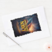 Navy USN Veteran Rechthoekige Sticker (Envelop)
