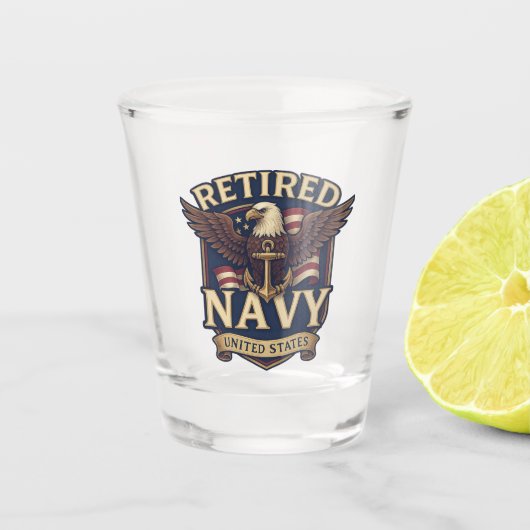 Navy USN Veteran Shot Glas (Voorkant)