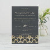 NAVY VELVET GOLD DAMASK CLASSIC WORKSHOP EVAL KAART (Staand voorkant)