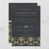 NAVY VELVET GOLD DAMASK CLASSIC WORKSHOP EVAL KAART (Voorkant / Achterkant)