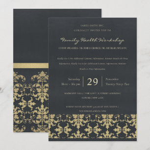 NAVY VELVET GOLD DAMASK CLASSIC WORKSHOP EVAL KAART