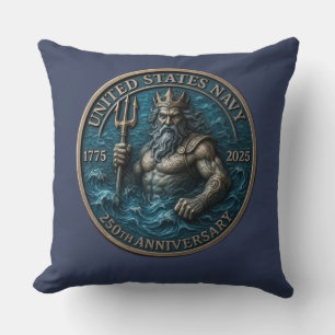 Navy Verjaardag Neptunus Kussen