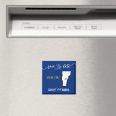 Navy Vermont Wedding Save the Date Map Magneet (Insitu (Vaatwasser))