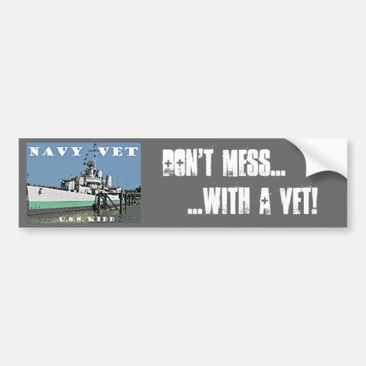 Navy Vet Bumpersticker (Voorkant)