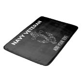 Navy Veteran Personalized Bath Mat (Gekanteld)