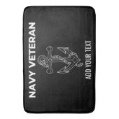Navy Veteran Personalized Bath Mat (Voorkant Verticaal)