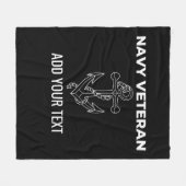 Navy Veteran Personalized Fleece Blanket (Voorkant (Horizontaal))