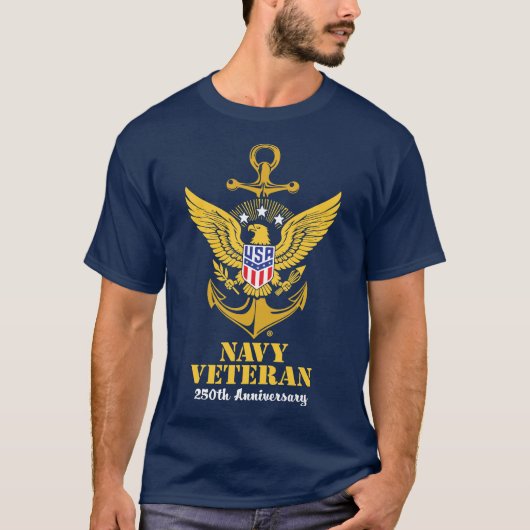 Navy Veteran T-Shirt (Voorkant)
