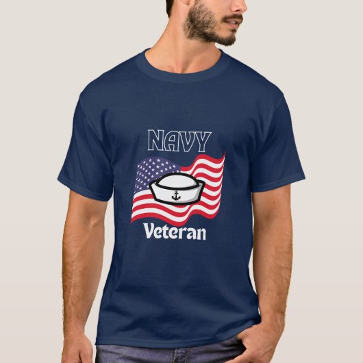 Navy Veteran T-Shirt (Voorkant)