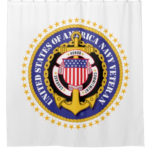 Navy Veterann Douchegordijn (Voorkant)