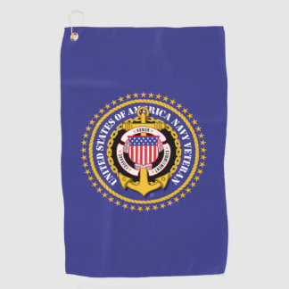 Navy Veterann Golfhanddoek