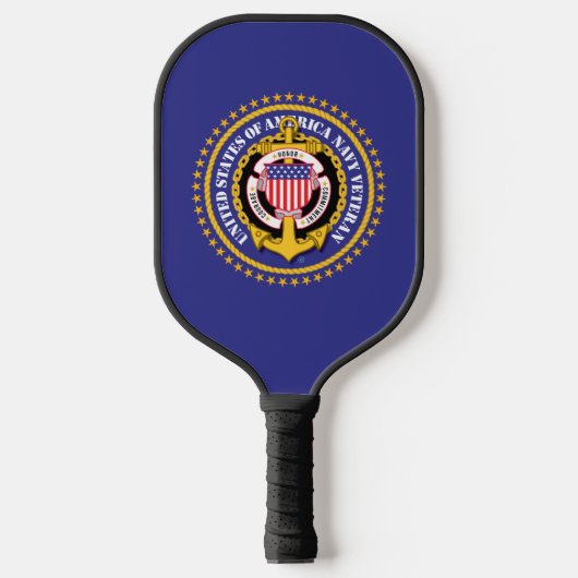 Navy Veterann Pickleball Paddle (Voorkant)