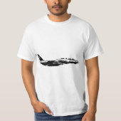 Navy VF-103 Jolly Rogers F-14 Tomcat Vliegtuig T-shirt (Voorkant)
