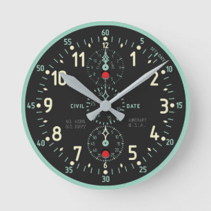 NAVY vliegtuigklok imitatie Ronde Klok