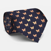 Navy Vlinder Elegant Stropdas (Opgerold)