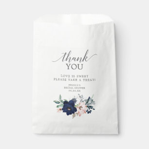 Navy Vrijgezellenfeest Favor Bag Love is Sweet Bedankzakje