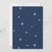 Navy vrolijk en heldere kerstboom feestdagenkaart (Achterkant)