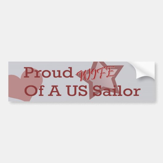 Navy-vrouw bumpersticker (Voorkant)