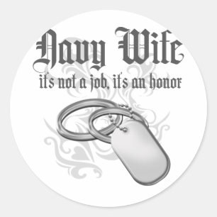 Navy vrouw - Het is een eer Ronde Sticker
