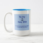 Navy vrouw koffie Mok (Links)