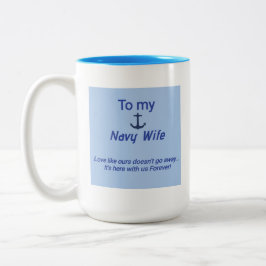 Navy vrouw koffie Mok