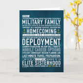 Navy vrouw zal doen - Wenskaart Kaart (Gele Bloem)