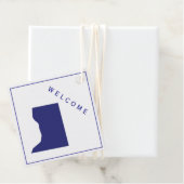 Navy Washington DC welkomsttas cadeau Label, bruil Bedankjes Labels (In situ)