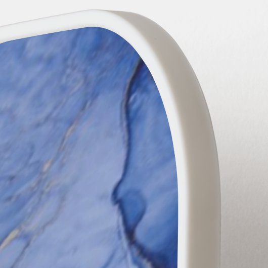 Navy Watercolor Monogram & Name Customizable Pickleball Paddle (Links Detail)