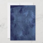 Navy Waterverf Bohemian bruiloft uitnodigingen (Achterkant)