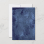 Navy Waterverf Bohemian repetitie diner Kaart (Achterkant)