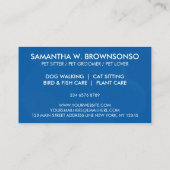 Navy Waterverf Bubble Pet Groomer honden Visitekaartje (Achterkant)