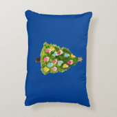 Navy Waterverf Kerst Notenkraker Kussensloop Accent Kussen (Achterkant (Verticaal))