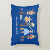 Navy Waterverf Kerst Notenkraker Kussensloop Accent Kussen (Voorkant(Verticaal))