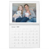 Navy Waterverf Stripe Photo Calendar Kalender (Jan 2027)