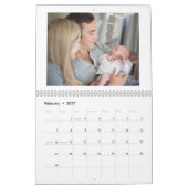 Navy Waterverf Stripe Photo Calendar Kalender (Feb 2027)