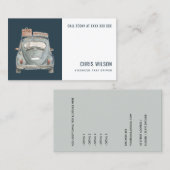 NAVY WATERVERF TAXI HIRING CAB DRIVER SERVICE VISITEKAARTJE (Voorkant / Achterkant)