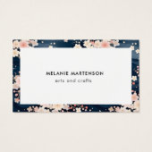 Navy Waves Sakura Bloemenbestelling Dank u kaart (Achterkant)