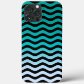 Navy Wavy Stripes Nautical Pattern Case-Mate iPhone Case (Achterkant)