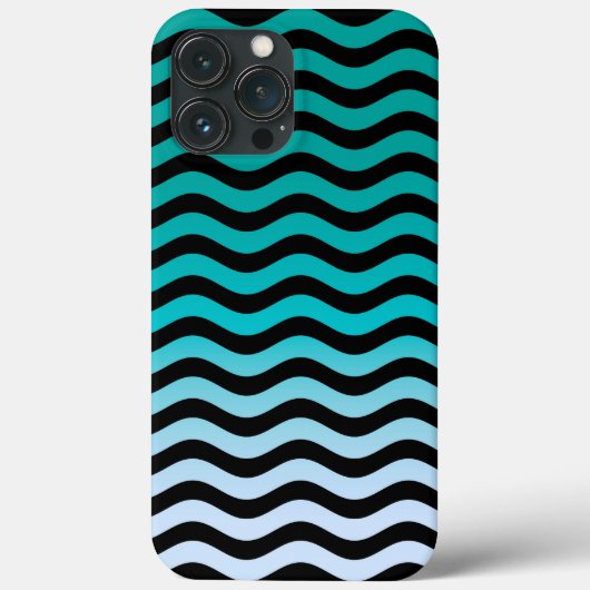 Navy Wavy Stripes Nautical Pattern Case-Mate iPhone Case (Achterkant)