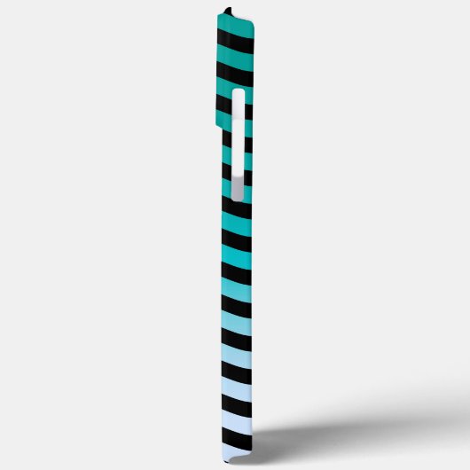 Navy Wavy Stripes Nautical Pattern Case-Mate iPhone Case (Achterkant / Links)