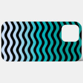 Navy Wavy Stripes Nautical Pattern Case-Mate iPhone Case (Achterkant (horizontaal))