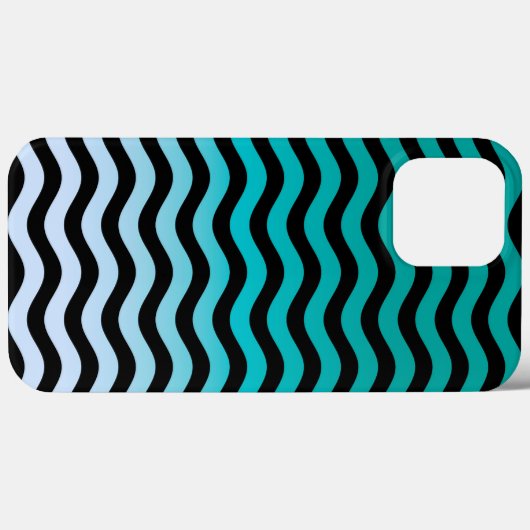 Navy Wavy Stripes Nautical Pattern Case-Mate iPhone Case (Achterkant (horizontaal))