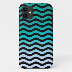 Navy Wavy Stripes Nautical Pattern Case-Mate iPhone Case