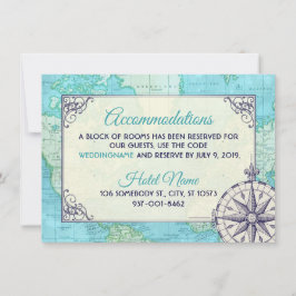 Navy Wedding Accommodation Insert Kaart
