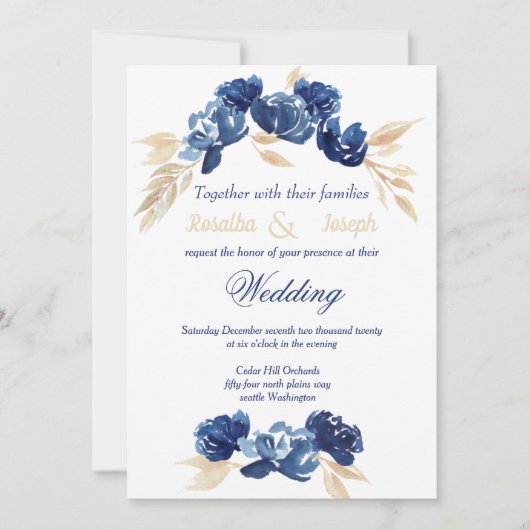 Navy Wedding by the Pigeon Letters, quinceanera (Voorkant)