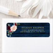 Navy Wedding Return Label (Insitu)