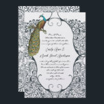 Navy Whimsical Peacock Love Bird Pattern Weddensch Kaart<br><div class="desc">Navy Love Bird Peacock Wedding Invitding: zie meer vredesproducten Peacock Wedding Invitations Art Nouveau Peacock Bird Parade Wedding - zie meer vogelproducten Paisley Peacock Colors of Fuchsia and Limoen Paisley Wedding Invitation - Paisley Peacock Colors Wedding Invitations, RSVP Save; de Kaarten Datum en richting of ontvangst. RSVP & Place Cards...</div>