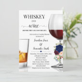 Navy whisky en wijn voordat ik koppels douche kaart (Staand voorkant)