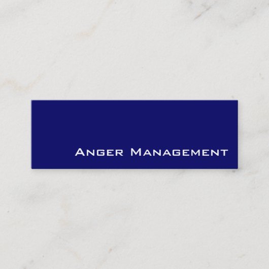 Navy White Anger Management visitekaartjes (Voorkant)